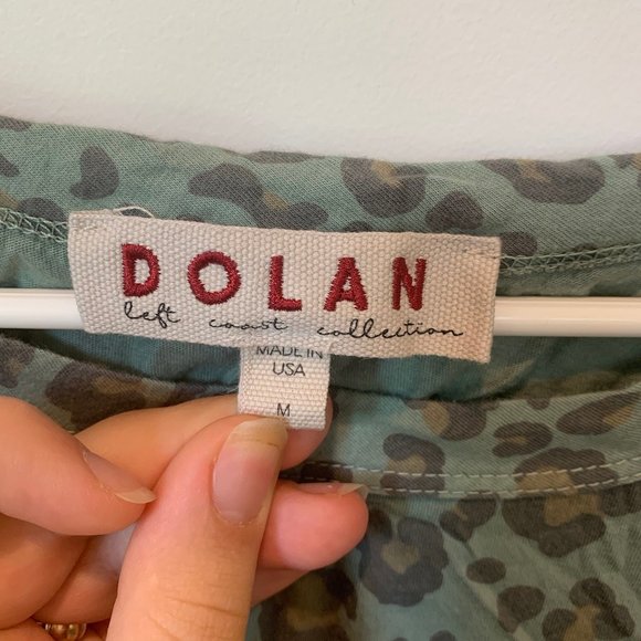 Anthropologie Dolan Tank Green Cheetah - Picture 4 of 7